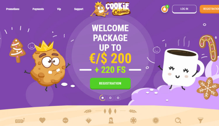 CookieCasino 220 rodadas gratis & 200 EUR Bonus