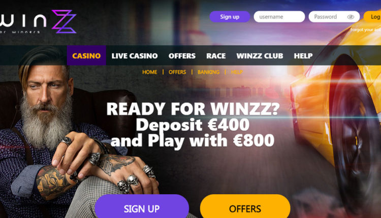 Winzz Casino 400 EUR Bónus de Boas-Vindas & Rodadas Grátis