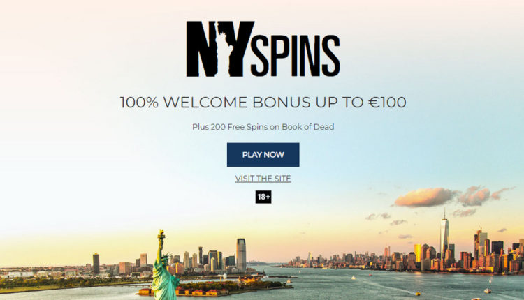 Nyspins Casino 200 rodadas gratis & 100 EUR Bonus