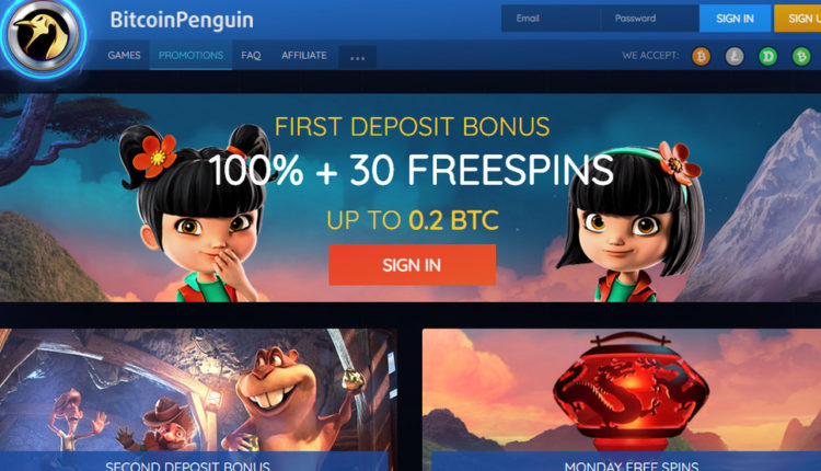 Bitcoinpenguin Casino 30 rodadas gratis & Bitcoin Bonus