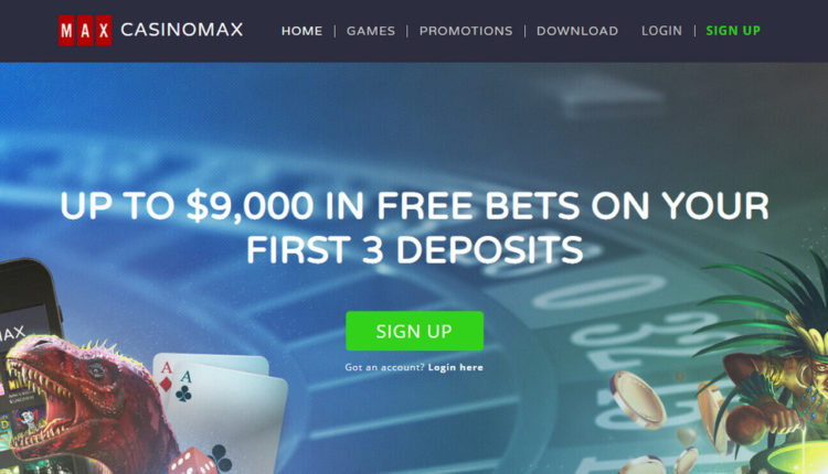 Casinomax 30$ Sem depósito bonus