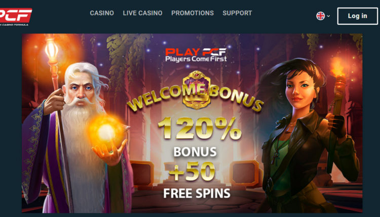 PlayPCF 50 free spins & 360 EUR Welcome Bonus
