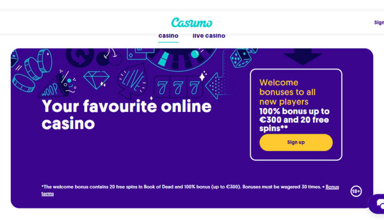 Casumo Casino 20 rodadas gratis upon registration