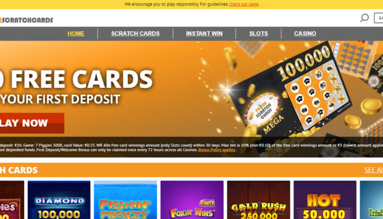 Primescratchcards Exclusivo Bonus 40 free scratchcards