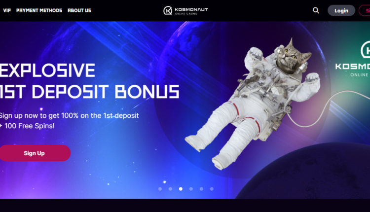 KosmonautCasino 150 rodadas gratis  & up to 550 EUR Bonuses