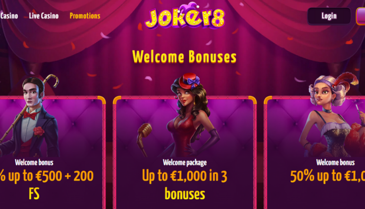 Joker8 Bônus de boas-vindas 100% up to 500€ + 200FS